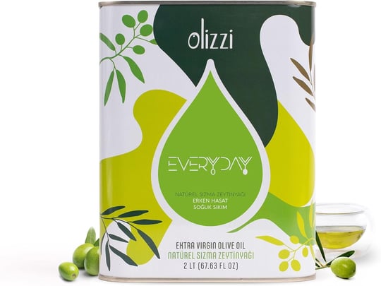 Olizzi Everyday Natürel Sızma Zeytinyağı - Ödüllü, Erken Hasat, Soğuk Sıkım 2 LT