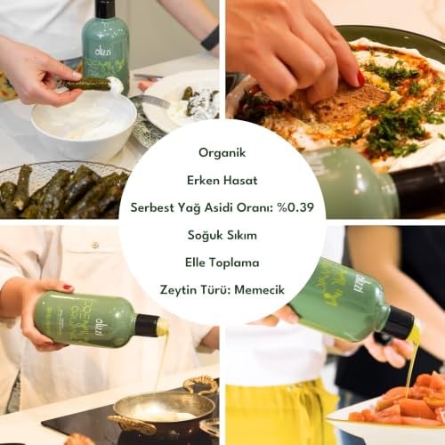Olizzi Premium Organik Natürel Sızma Zeytinyağı - Ödüllü, Erken Hasat, Soğuk Sıkım 500 ML