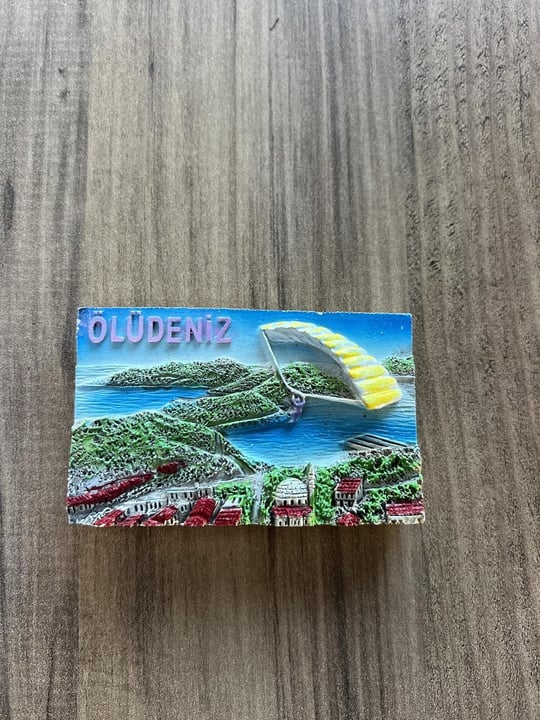 Ölüdeniz Manzaralı Dekoratif Turistik Buzdolabı Magneti, El Yapımı, 3 Boyutlu Tasarım
