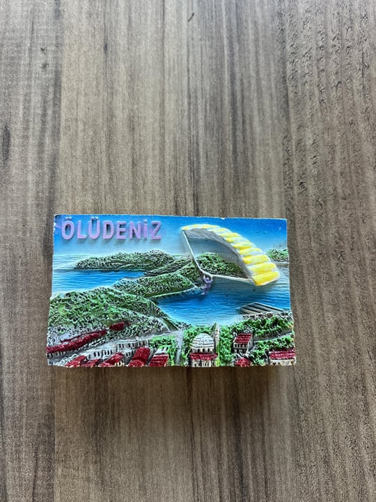 Ölüdeniz Manzaralı Dekoratif Turistik Buzdolabı Magneti, El Yapımı, 3 Boyutlu Tasarım