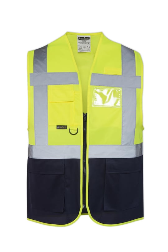 OLYMPUS HIGH VIS WARNING VEST SARI - LACİVERT 4XL-1