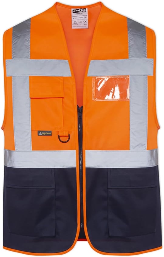 OLYMPUS HIGH VIS WARNING VEST SARI - LACİVERT 4XL-1