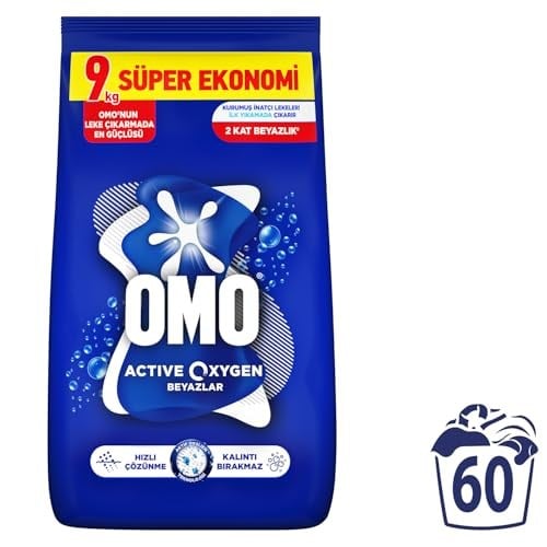Omo Active Oxygen Beyazlar Toz Deterjanı 9 kg