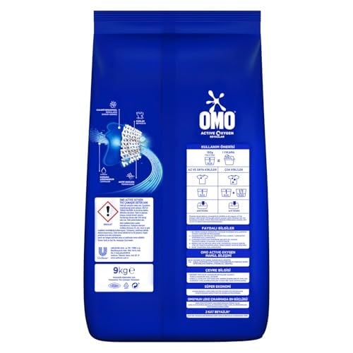 Omo Active Oxygen Beyazlar Toz Deterjanı 9 kg