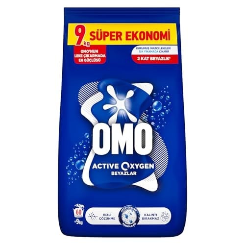 Omo Active Oxygen Beyazlar Toz Deterjanı 9 kg