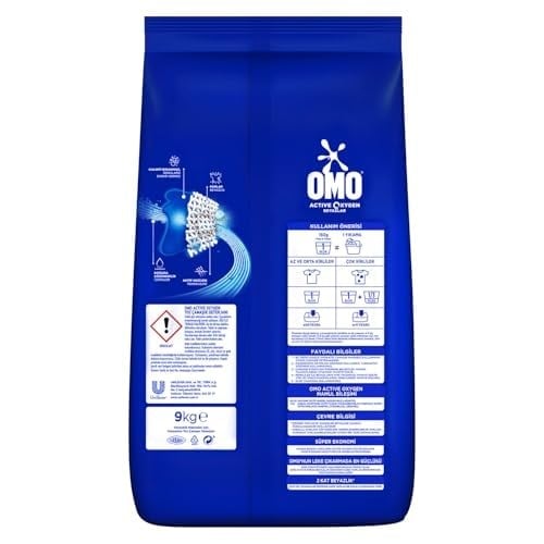 Omo Active Oxygen Beyazlar Toz Deterjanı 9 kg