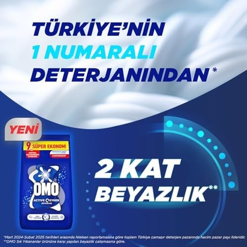 Omo Active Oxygen Beyazlar Toz Deterjanı 9 kg
