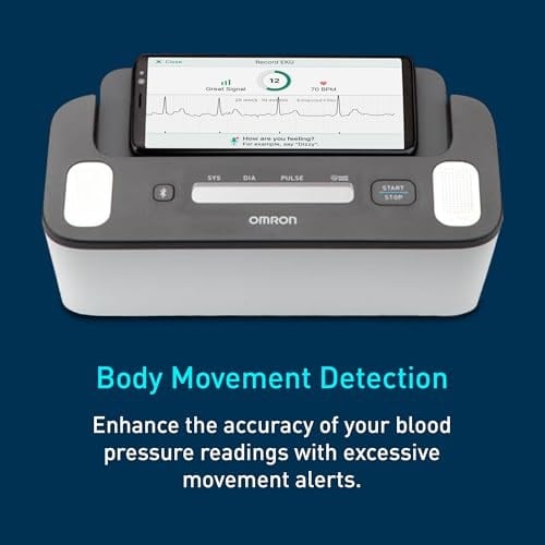 OMRON - Komple Kablosuz Üst Kol Tansiyon Aleti + EKG - Dahili Bluetooth Teknolojisi