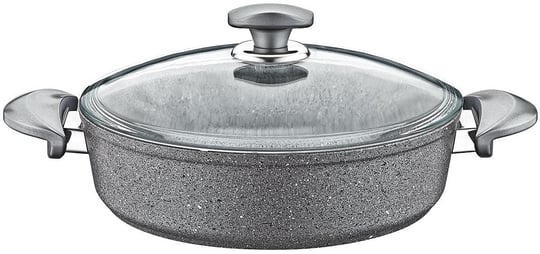 OMS Granit Pilav Tencere Cam Kapaklı 30x8,5 cm 3310