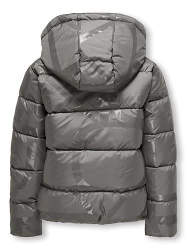 Only Kogmercedes Life Aop Puffer Çocuk Günlük Mont 15327417-DECEMBER-SKY Gri