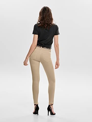ONLY ONLBLUSH MID SK ANK RAW COL PNT Pantolon Kadın