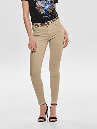 ONLY ONLBLUSH MID SK ANK RAW COL PNT Pantolon Kadın