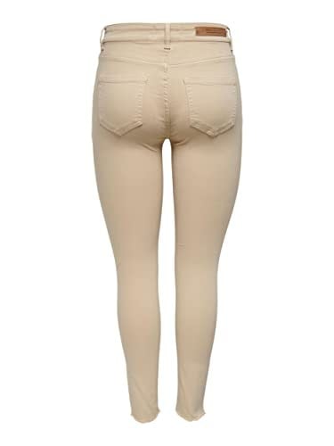 ONLY ONLBLUSH MID SK ANK RAW COL PNT Pantolon Kadın