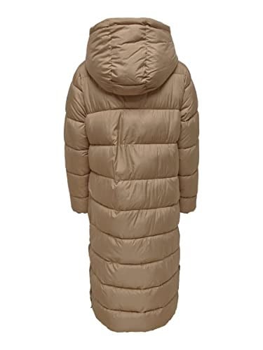 Only Onlcammie X- Long Quilted Coat Otw Kadın Günlük Mont 15267338-TIGERS-EYE Krem