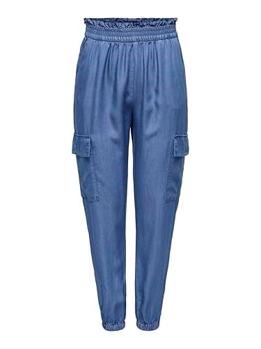 Only ONLCHARIS LIFE Kadın Cargo Pantolon, Mavi, M-32 Beden