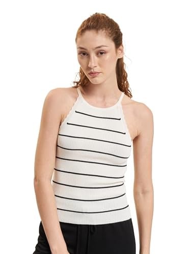 ONLY ONLGEMMA SL SCALLOP STRIPE O-NECK KNT Süveter Kadın