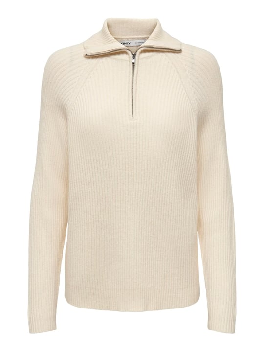 ONLY ONLKATIA LS LOOSE HALF ZIP KNT Kazak Kadın