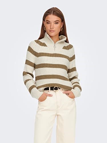 ONLY ONLLEISE FREYA LS ZIP HIGH NECK KNT NOOS Kazak Kadın