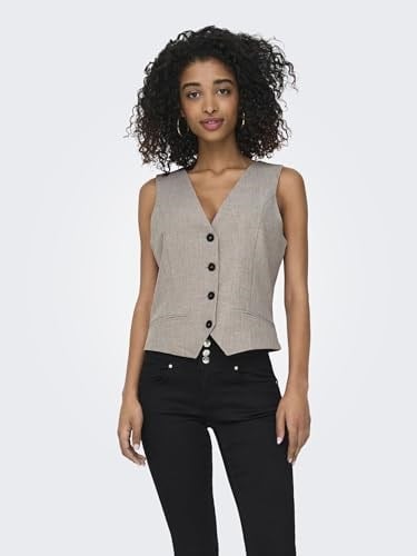 ONLY Onllinda S/L Mel Fitted Vest Cc Tlr Yelek Kadınlar