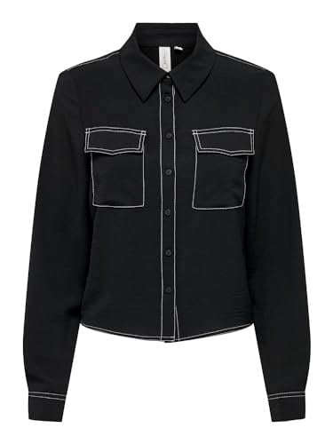 ONLY ONLMETTE SHORT CONTRAST LS SHIRT WVN Gömlek Kadın