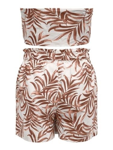 ONLY ONLMIRA BANDEAU TOP & SHORTS SET Tişört Kadın