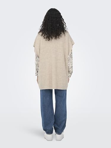 ONLY Onlparis Life Loose Highn Wool Yelek Düğmesi Süveter Yelek Kadın