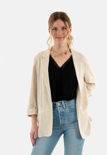 ONLY Onlsiesta 3/4 Open Linen Bl Blazer Tlr Onlsiesta 3/4 Open Linen Bl Blazer Tlr Kadınlar