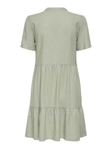 ONLY Onltiri-caro S/S V yaka Lin Dress Cc PntElbiseKadın