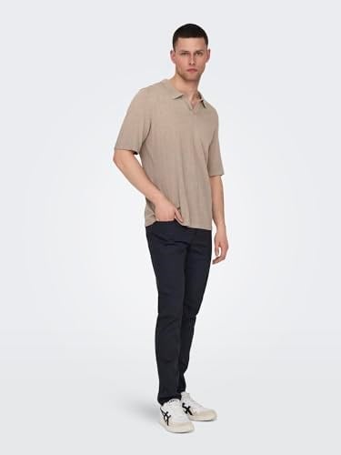 Only & Sons ONSDINO REG 14 LINEN SS POLO KNIT Triko Erkek