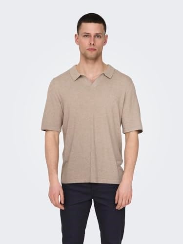 Only & Sons ONSDINO REG 14 LINEN SS POLO KNIT Triko Erkek