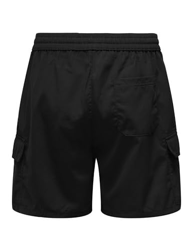 Only & Sons Onskal Cargo 0287 Şort Siyah, M, ONSKAL CARGO 0287 SHORTS, Siyah-102263579, Erkek
