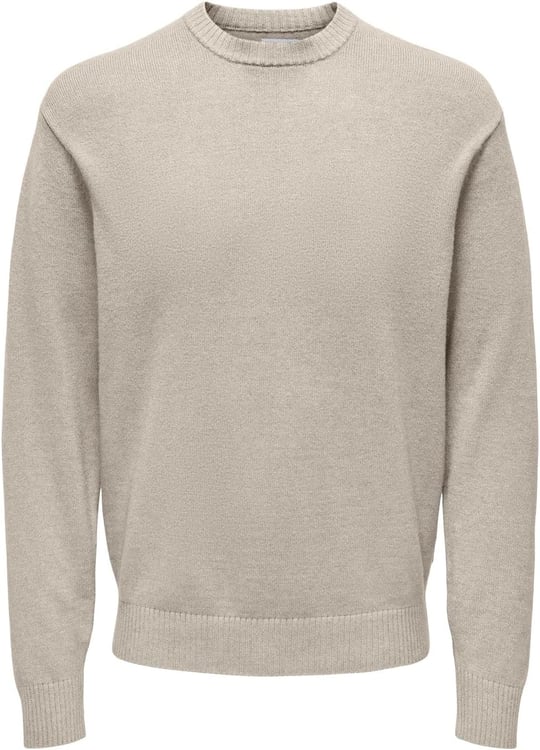 Only & Sons ONSLEON LIFE REG 12 PBT CREW KNIT Triko Erkek