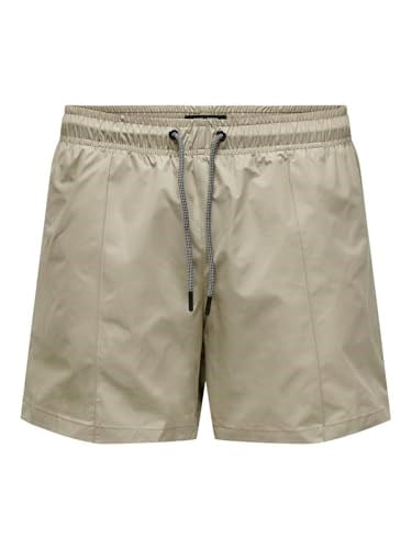 Only & Sons ONSTED LIFE SWIM SHORT SOLID PIPING Tek Parça Mayo Erkek