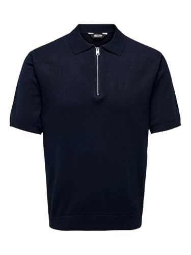 Only & Sons ONSWYLER LIFE REG 14 SS ZIP POLO KNIT Triko Erkek