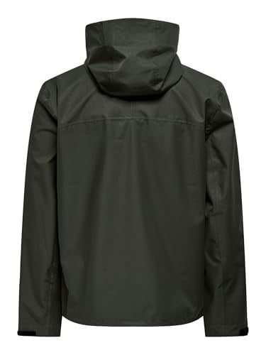 Only & Sons Su Geçirmez Ceket, S, 22031606, Peat, Erkek
