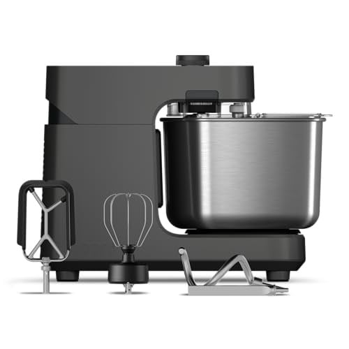 Ooni Halo Pro spiral mikser – hamur yoğurma makinesi, başlıklı 7,3 litre kapasite, 58 hız kademesi – Renk: Antrasit gri