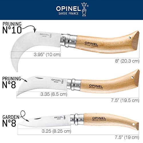 Opinel Inox 8 No Kayın Saplı Paslanmaz Bağ Çakısı