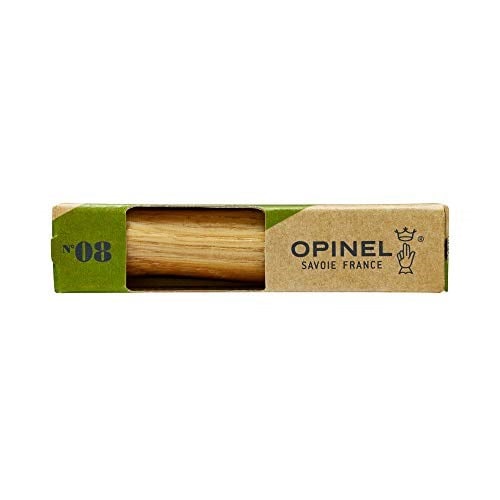 Opinel Inox Meşe Saplı Paslanmaz Çelik Bıçak, Kahverengi, No.8