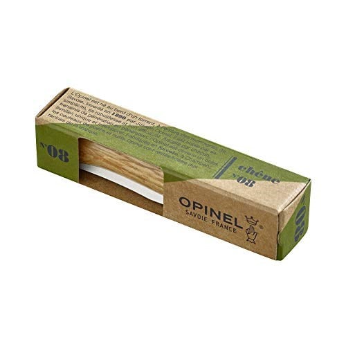 Opinel Inox Meşe Saplı Paslanmaz Çelik Bıçak, Kahverengi, No.8