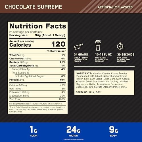 Optimum Nutrition Casein Gold Standard Rev Çikolata Aromalı 924g 28 Servis