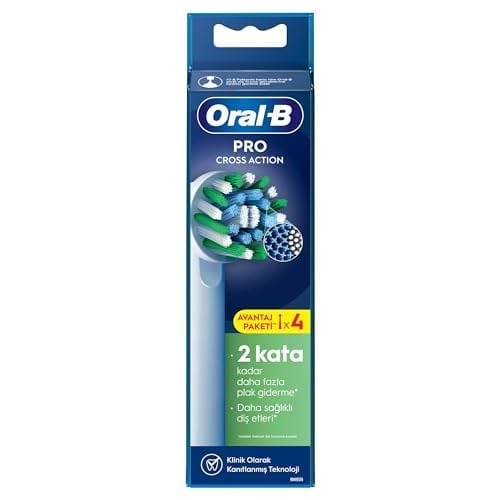 Oral-B Cross Action X-Filament Şarjlı Diş Fırçası Yedek Başlığı 4 Adet