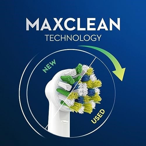 Oral-B CrossAction Elektrikli Diş Fırçası Yedek Fırça Başlıkları Dolum, 2 ct (Ambalaj değişebilir)