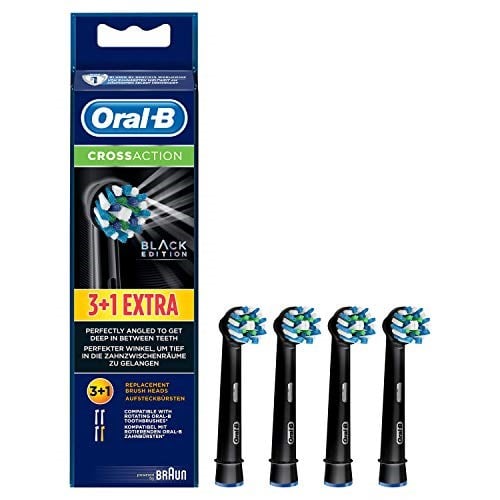 Oral-B CrossAction fırça, siyah, 4 adet - Seçenekler: 1 Count (Pack of 5), 1 Count (Pack of 6), 4 pièces...