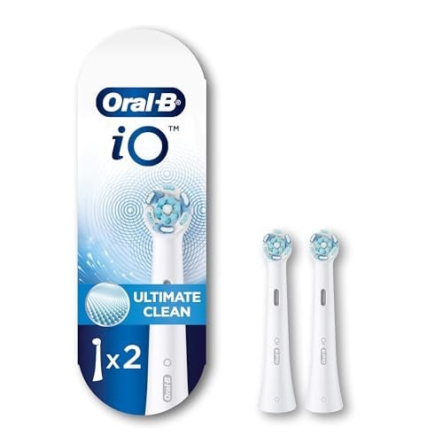 Oral-B iO Ultimate Clean Yedek Fırça Başlıkları, Beyaz, 2 Adet