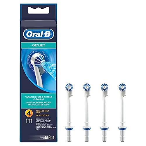 Oral-B OxyJet takma başlığı, yenilikçi mikro hava kabarcığı teknolojisi ile hedefli temizlik için, 4 adet, ED17-4, çok renkli