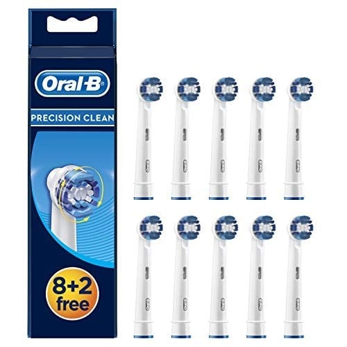 Oral-B Precision Clean şarj için yedek-Aufsteckbuersten, elektrik diş fırçaları, Briefkastenfaehige ambalaj, 10 adet