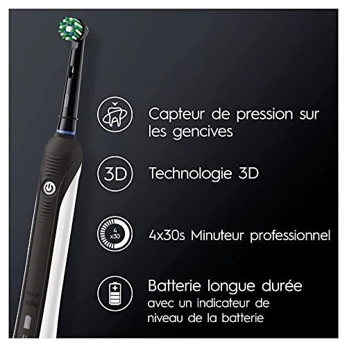 Oral-B Pro 790 elektrikli diş fırçası, derinlemesine temizlik için, 2 adet diş fırçası, siyah
