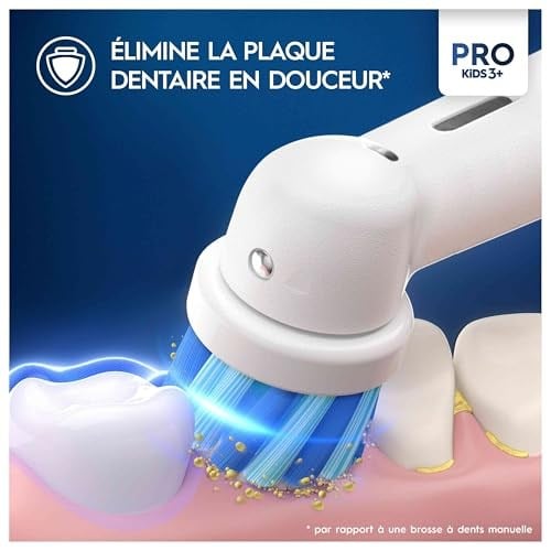 Oral-B Pro Kids Disney Buz Kraliçesi Yedek Fırçalar, Hassas Diş Etleri İçin Yuvarlak ve Yumuşak Uçlar, Çocuklar İçin Elektrikli Fırçalar İçin Uygun, 4lü Paket