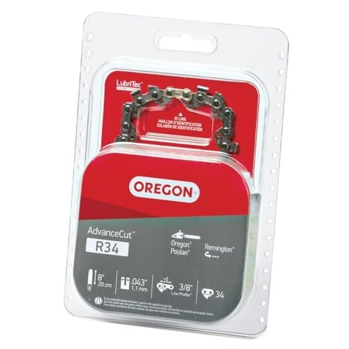 Oregon R34 AdvanceCut Yedek Testere ve Direk Testere Zinciri, 8 inç Kılavuz Çubuklar için, 34 Tahrik Bağlantısı, Pitch: 3/8 