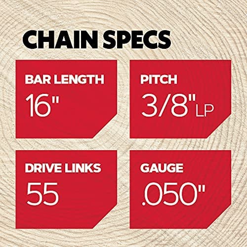 Oregon S55 AdvanceCut Motorlu Testere Zinciri 16 inç Bar -55 Tahrik Bağlantıları için – düşük geri tepmeli zincir McCulloch, Stihl, Wagner ve daha fazlasına uyar